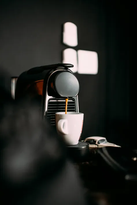 Photo of a similar item: Nespresso Vertuo Pop+ Coffee and Espresso Machine by De'Longhi, Black