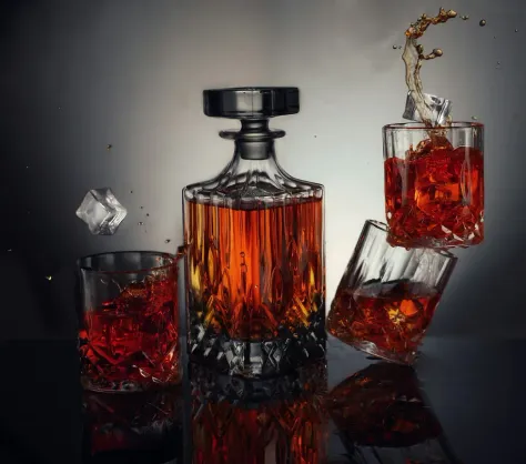 Photo of a similar item: LIGHTEN LIFE Whiskey Decanter Set with 4 Glasses