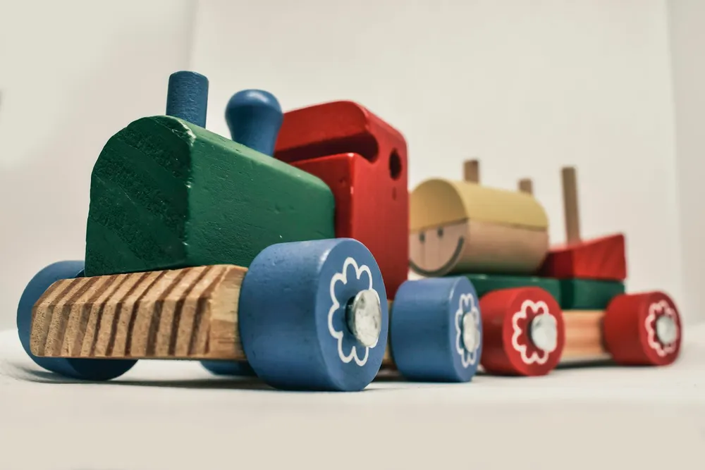 Photo of a similar item: Melissa & Doug First Play Rocking Farm Animals Pull Train