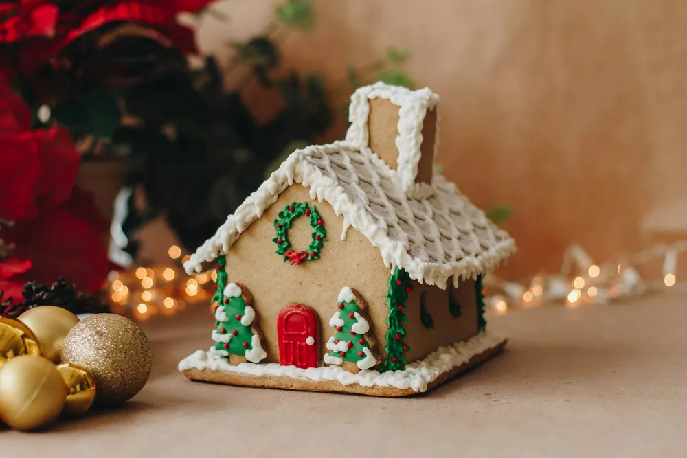Photo of a similar item: Gingerbread House Kit, Pre-Baked
