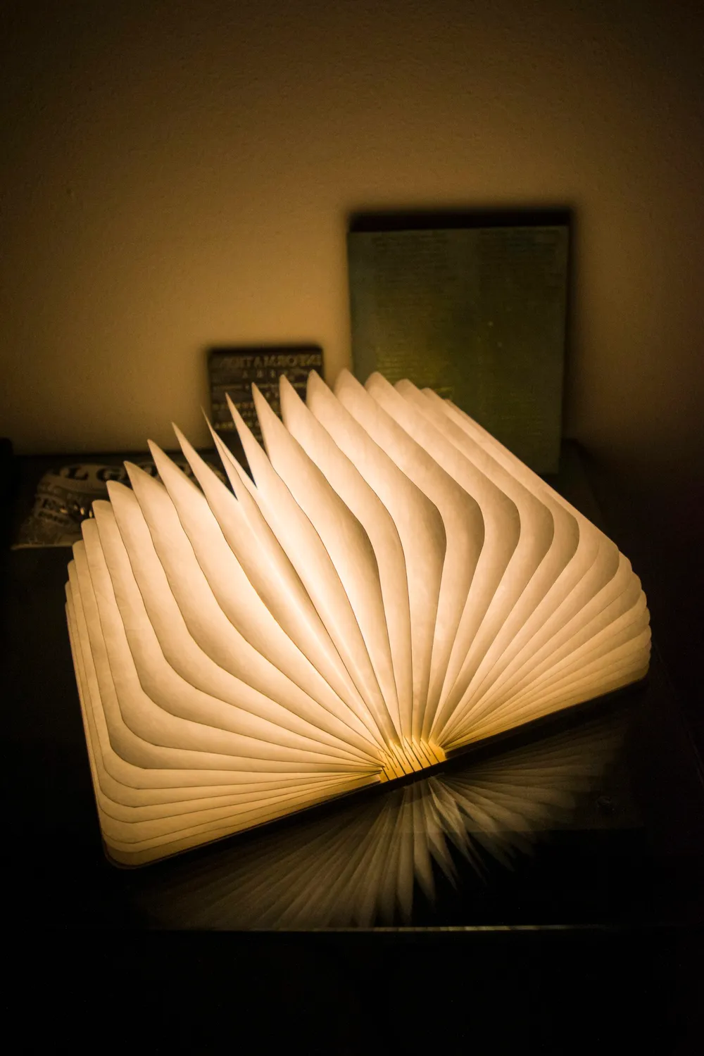 Photo of a similar item: ZBOLE Wooden Folding Book Lamp, 5.7 in
