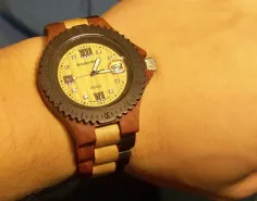 Photo of a similar item: BEWELL Wooden Watch with Date, Zebrawood