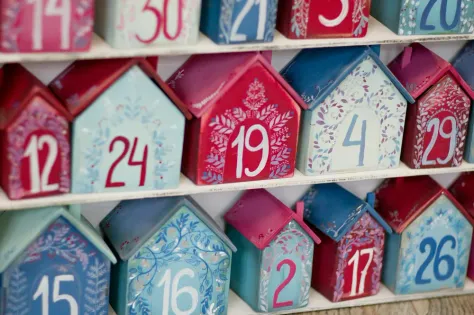 Photo of a similar item: Gingerbread House Advent Calendar Boxes, 24 Pack