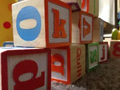Photo of a similar item: Melissa & Doug 100 Wooden Building Blocks with Storage Box
