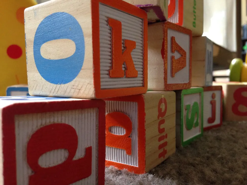 Photo of a similar item: Melissa & Doug 100 Wooden Building Blocks with Storage Box