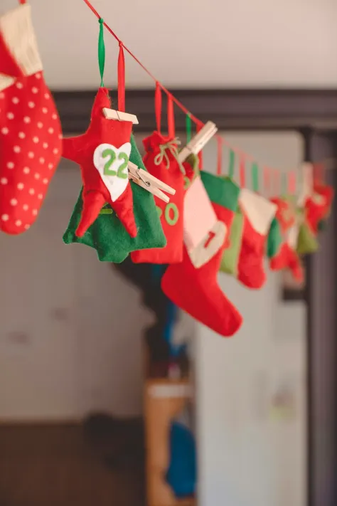 Photo of a similar item: KESOTE Mini Stocking Advent Calendar, 24 Pieces