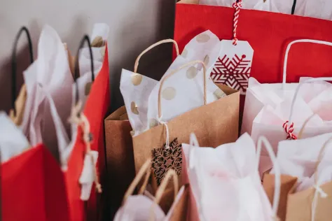 Photo of a similar item: SUNCOLOR Christmas Gift Bags with Tissue Paper, 24 Pack