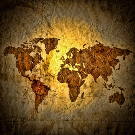 Photo of a similar item: Landmass Scratch-Off World Map Poster, 24 x 17 in