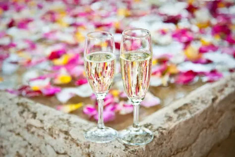 Photo of a similar item: Khen Gold-Rim Champagne Coupe Glasses, Set of 4
