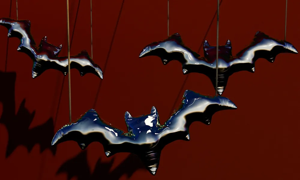 Photo of a similar item: DIYASY 3D Bat Wall Decor, 120 Pieces